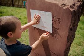 Image from the launch of The Dispersed Memorial Forest at the Galloway Community Hospital, on Saturday, 29 June, 2024.