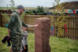 Image from the launch of The Dispersed Memorial Forest at the Galloway Community Hospital, on Saturday, 29 June, 2024.