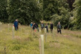 Image from the launch of The Dispersed Memorial Forest in The Crichton & NHS Mountainhall, Dumfries, Scotland, on Saturday, 8 June, 2024.