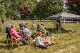 Image from the launch of The Dispersed Memorial Forest in The Crichton & NHS Mountainhall, Dumfries, Scotland, on Saturday, 8 June, 2024.