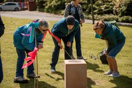 Image from the launch of The Dispersed Memorial Forest in The Crichton & NHS Mountainhall, Dumfries, Scotland, on Saturday, 8 June, 2024.