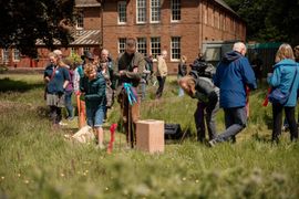Image from the launch of The Dispersed Memorial Forest in The Crichton & NHS Mountainhall, Dumfries, Scotland, on Saturday, 8 June, 2024.