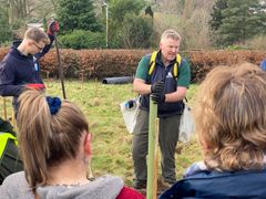 Image from the planting of The Dispersed Memorial Forest in The Crichton & NHS Mountainhall, Dumfries, Scotland.