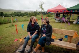 Image from the launch of The Dispersed Memorial Forest at Bell Crecent Park, Sanquhar, on Friday, 14 June, 2024.