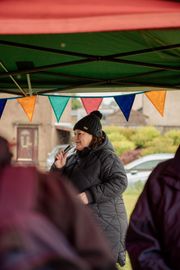 Image from the launch of The Dispersed Memorial Forest at Bell Crecent Park, Sanquhar, on Friday, 14 June, 2024.