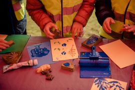 Image from the launch of The Dispersed Memorial Forest at Bell Crecent Park, Sanquhar, on Friday, 14 June, 2024.