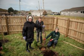 Image from the launch of The Dispersed Memorial Forest at the Galloway Community Hospital, on Saturday, 29 June, 2024.